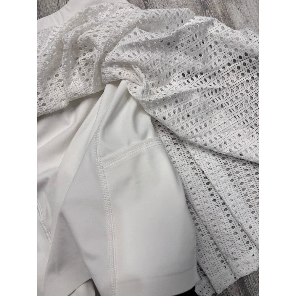 Tuckernuck White Cane Williams Tennis Skirt Eyelet Athletic XL Pickleball Golf